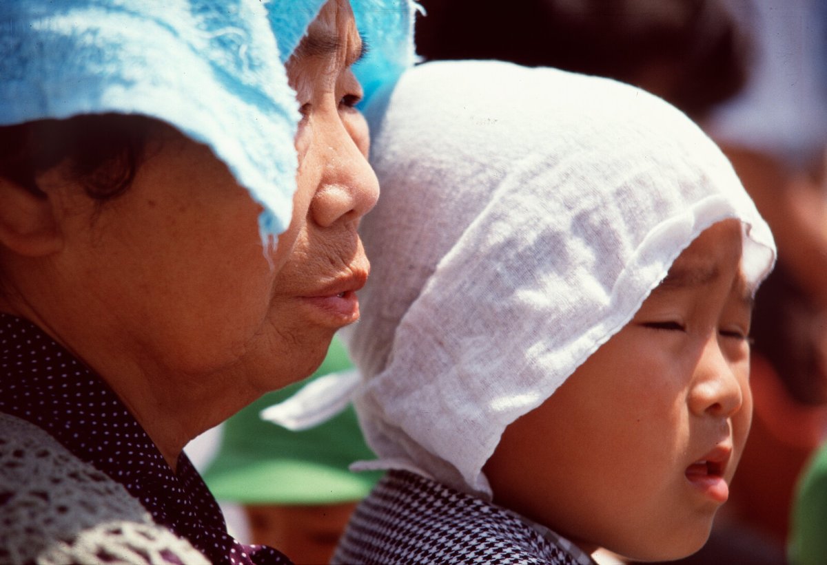 A grandmother and her grandson