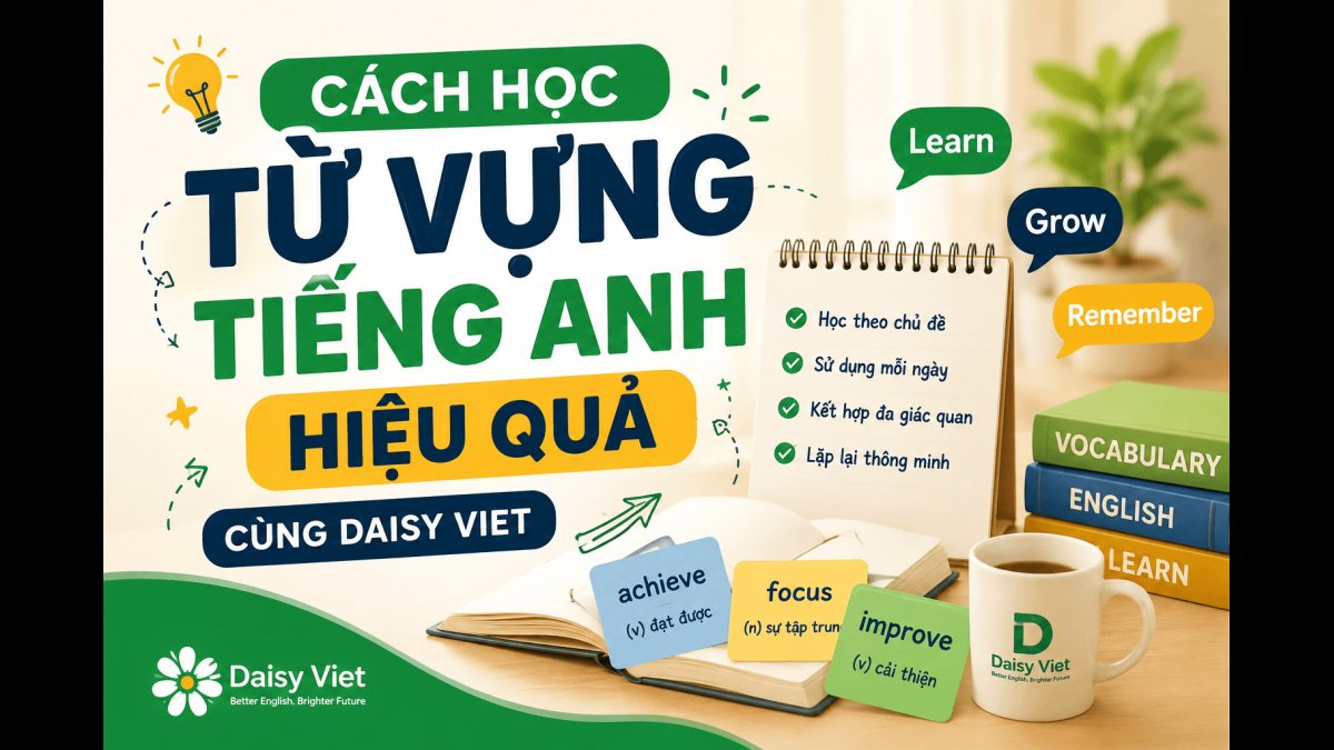 Cách học từ vựng tiếng Anh hiệu quả — Bí quyết đằng sau Daisy Việt