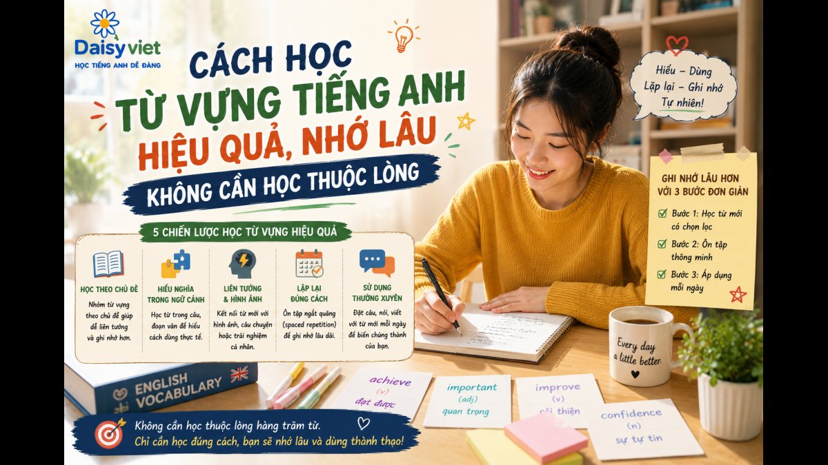 Cách Học Từ Vựng Tiếng Anh Hiệu Quả: Nhớ Lâu Không Cần Học Thuộc Lòng