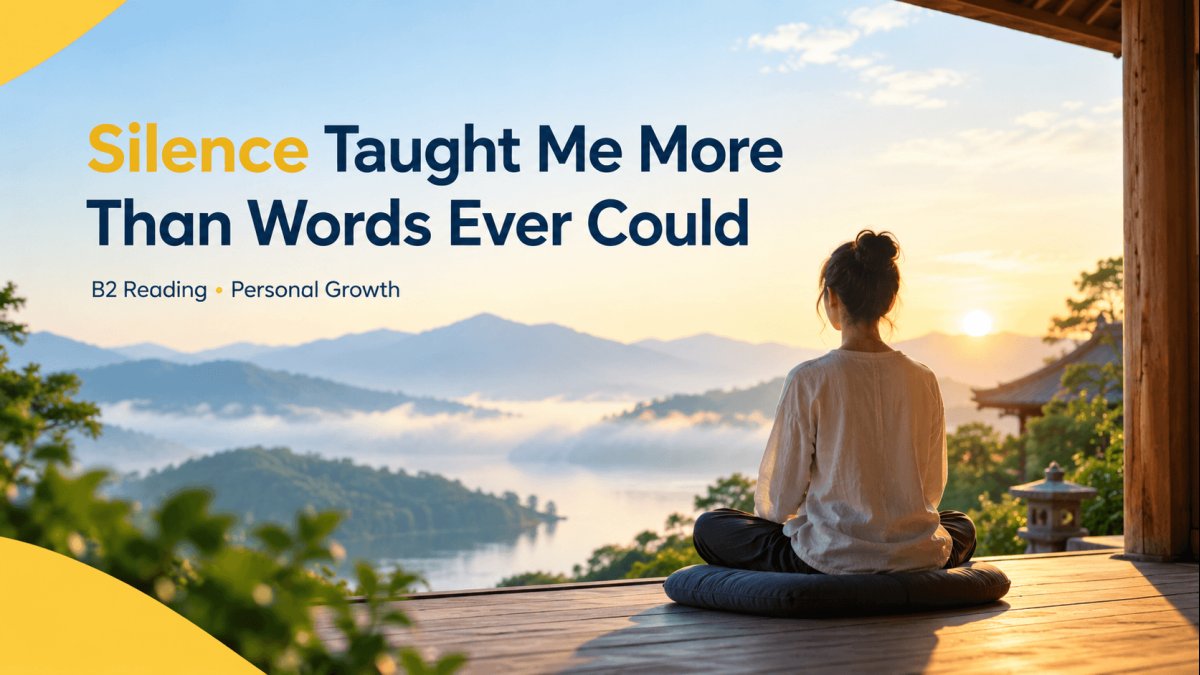 Silence Taught Me More Than Words Ever Could